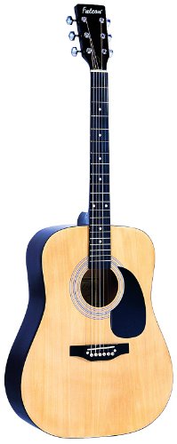 Falcon FG100N - Guitarra acústica (cuerdas metálicas), color marrón